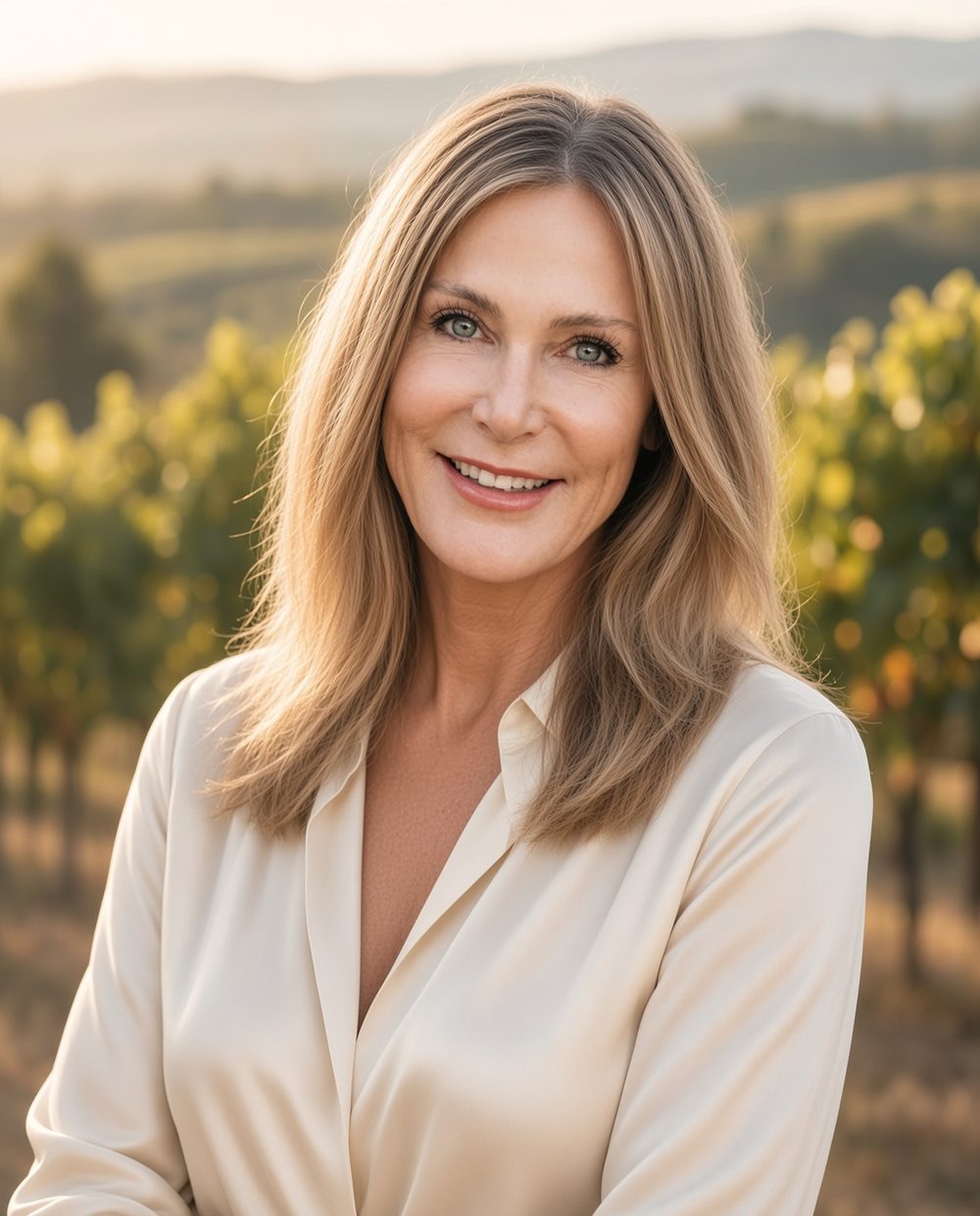 Leila Harrington, Paso Robles real estate broker, in the wine country of San Luis Obispo County, California